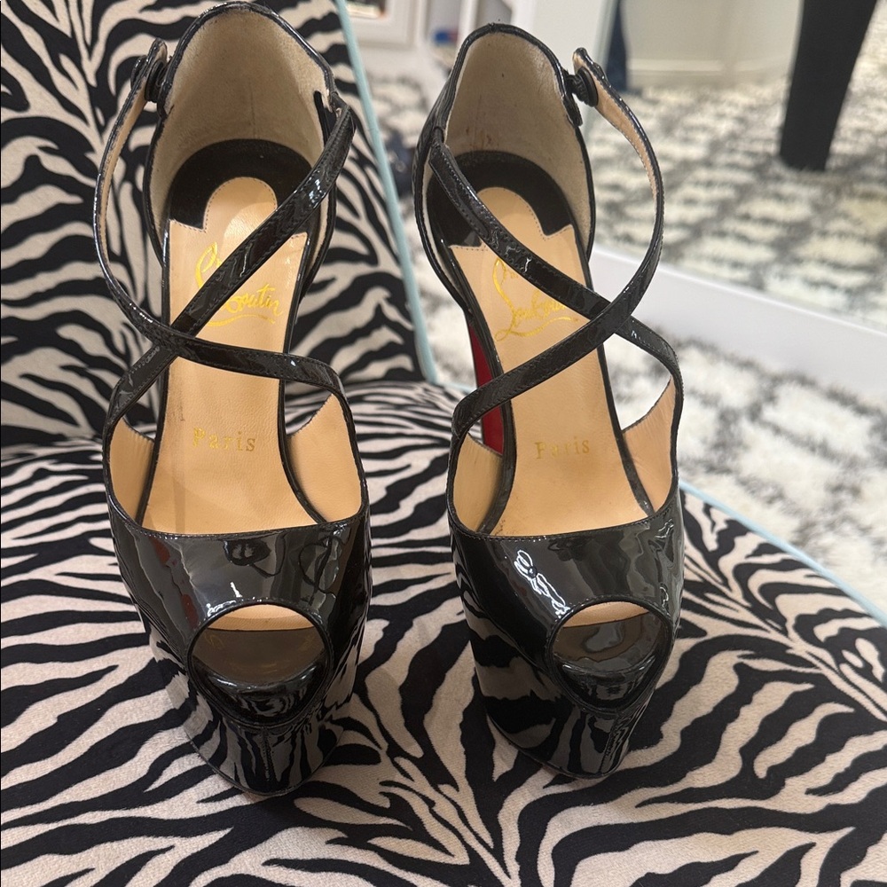 Christian Louboutin Black Patent Leather Heels